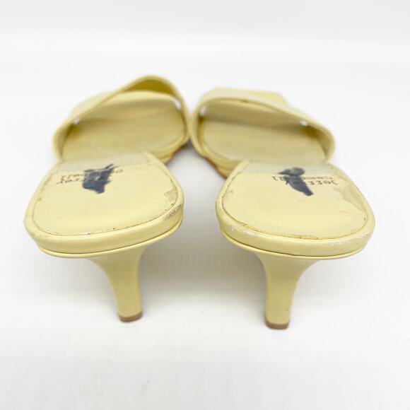 Jeffrey Campbell Women's Yellow Square Toe Mule Heels Size 7 - Picture 15 of 15